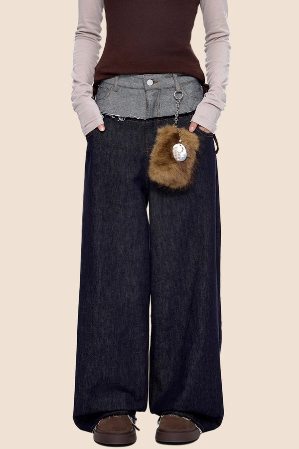 Retro Loose Denim Trousers