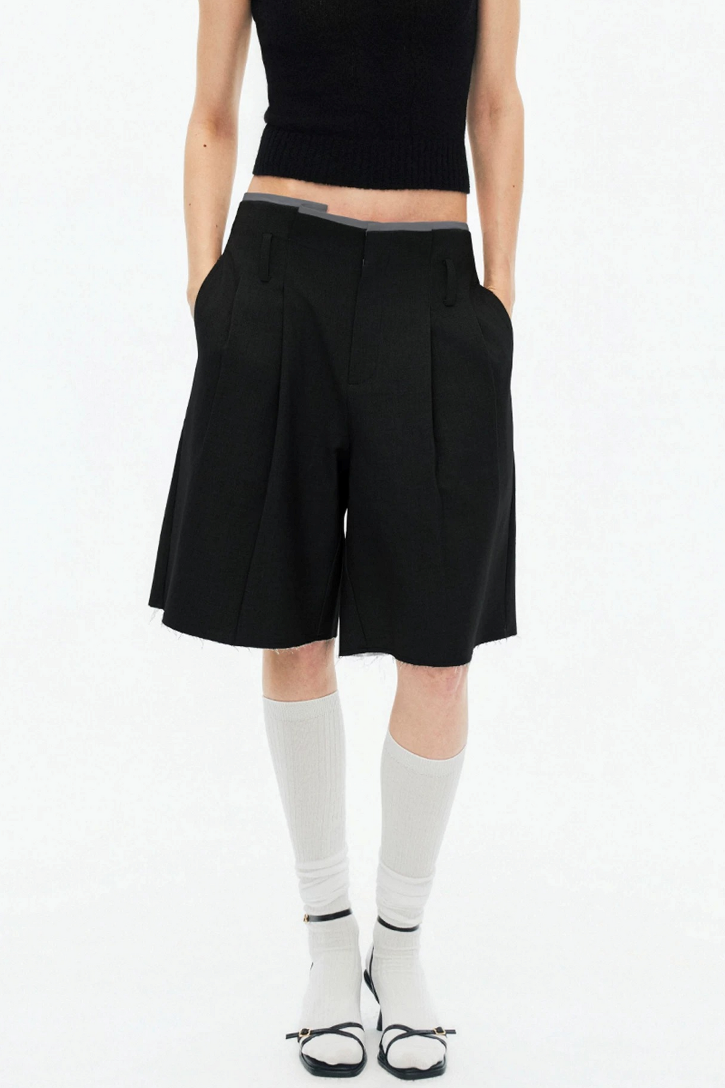 Tencel Wool Pleated Pants
