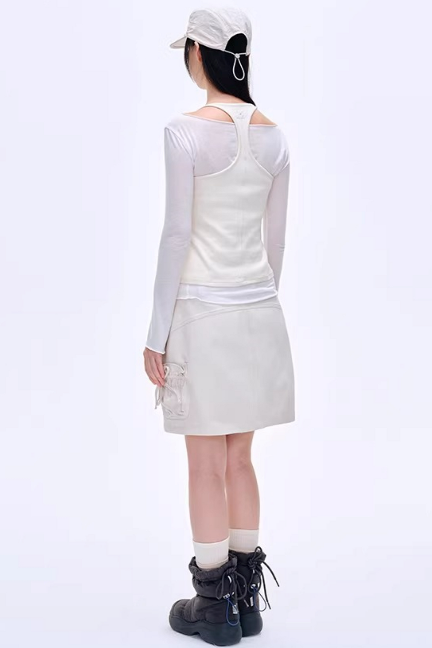 Retro U-Neck Slim-Fit Top