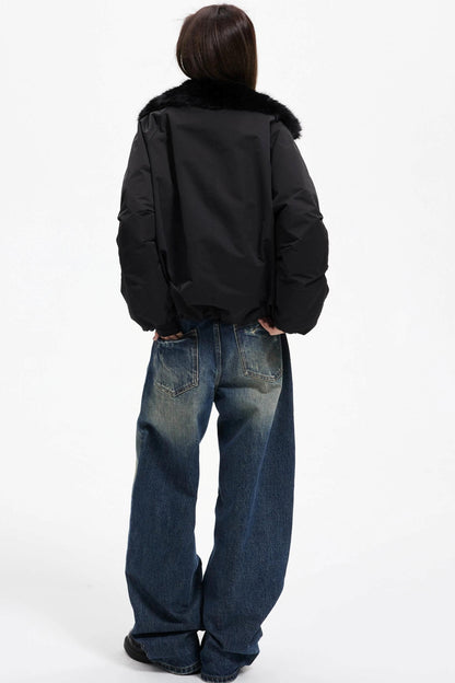 Winter Plush Fur Down Jacket