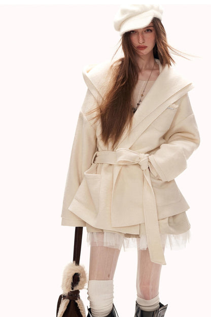 Double-Layered Fur-Trimmed Coat