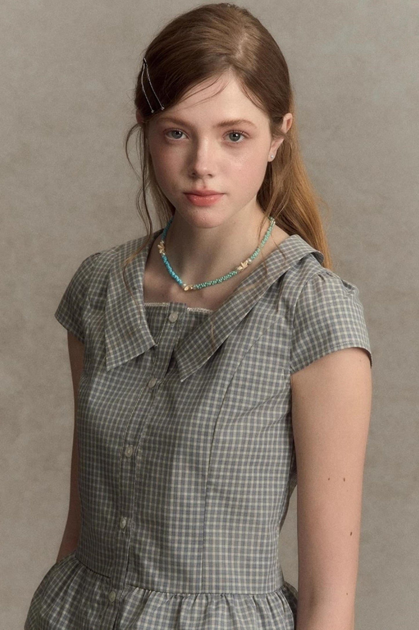 Summer Plaid Sleeve Top