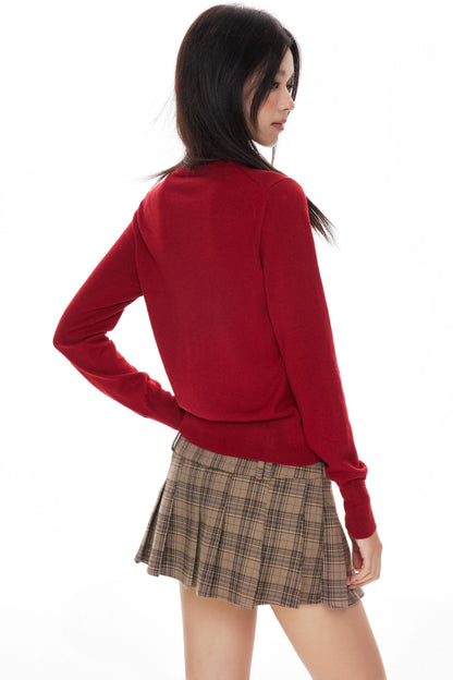 Colorful Knit Cardigan Set