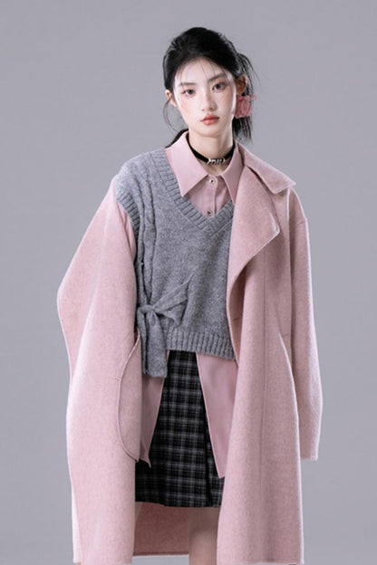 HAZE PURPLE LAYERED WOOL OUTER