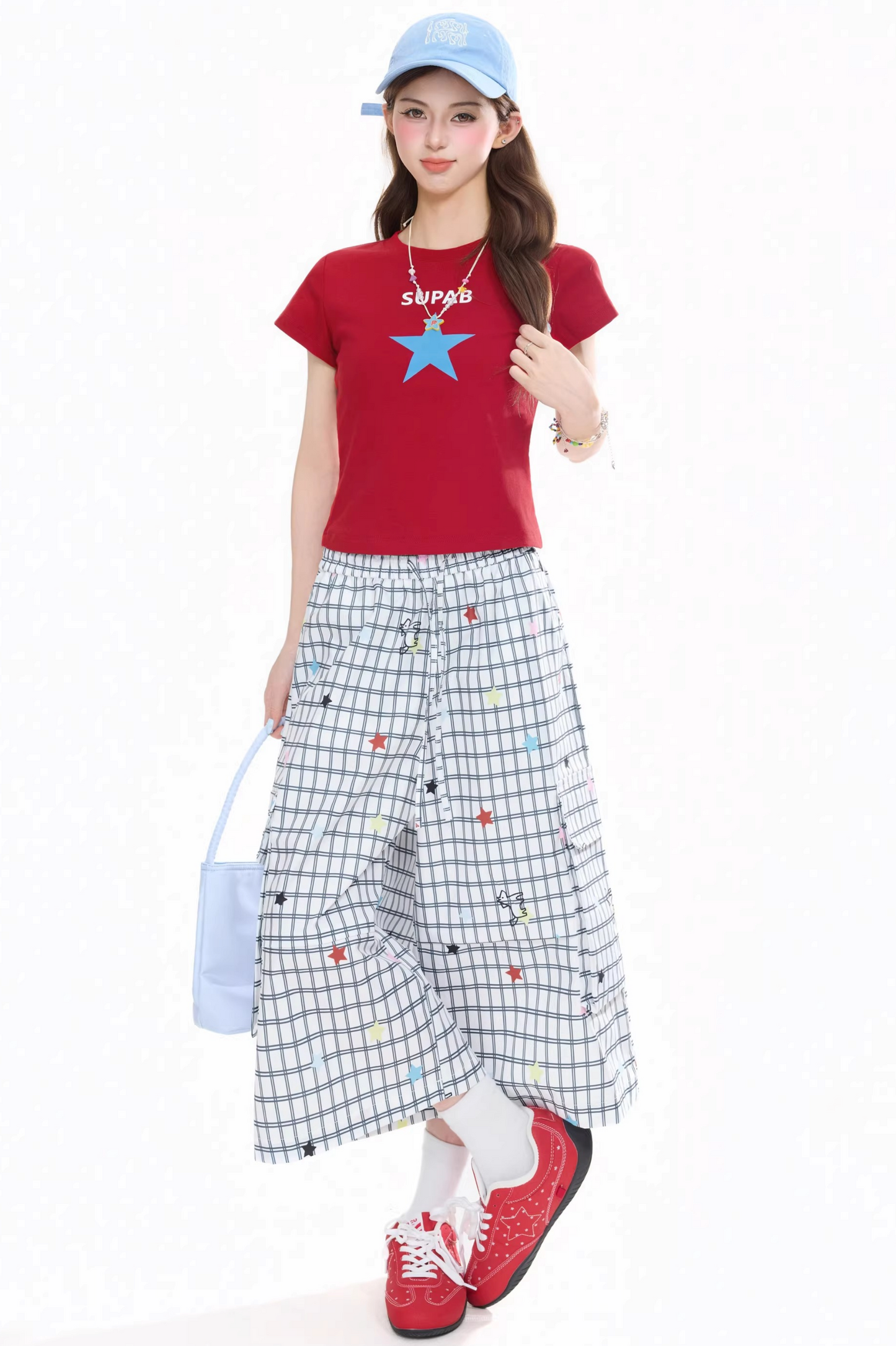 Retro Star Print Slim T-Shirt