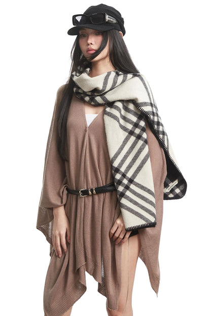 Autumn Lazy Shawl Slim Dress