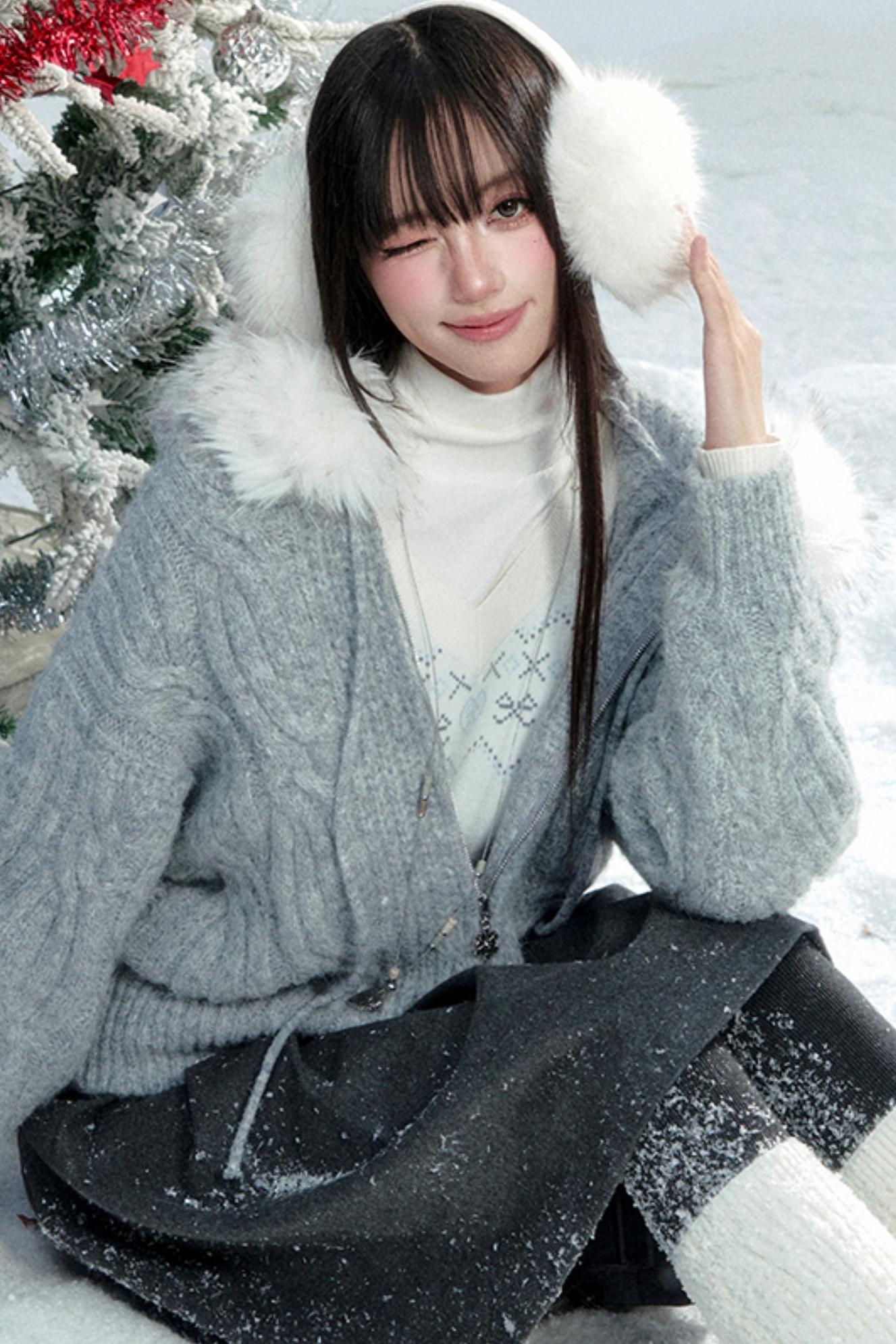 Alpaca Fur Blend Coat