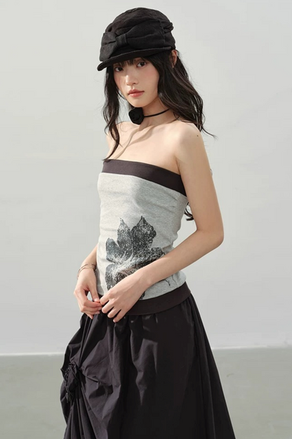 Retro Floral Tube Top