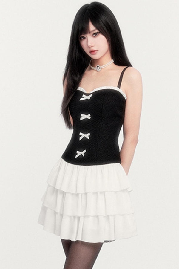 옵시디안 프렌치 트위드 재킷 드레스 세트업 