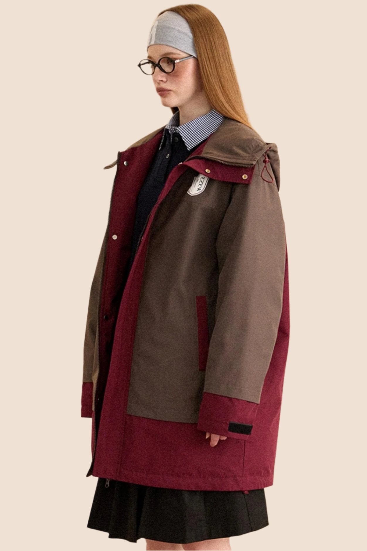 Retro Lapel Mid-Length Down Jacket