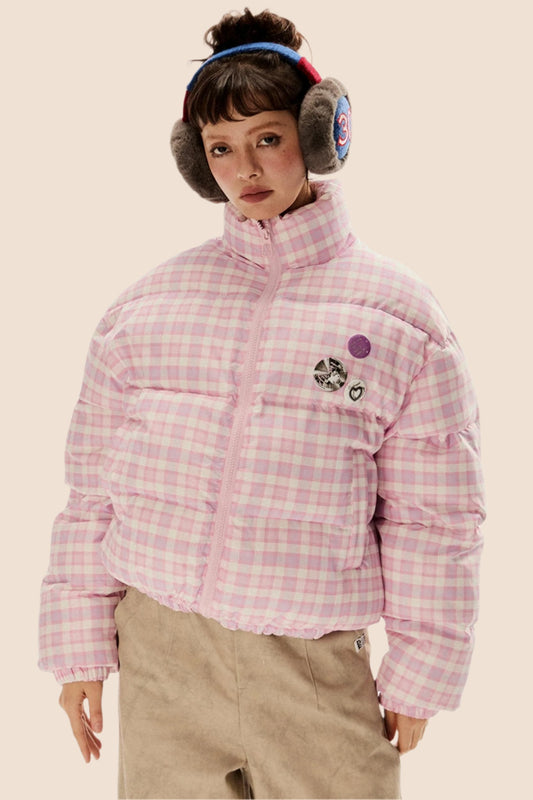 Thickened Retro Plaid Cotton Jacket