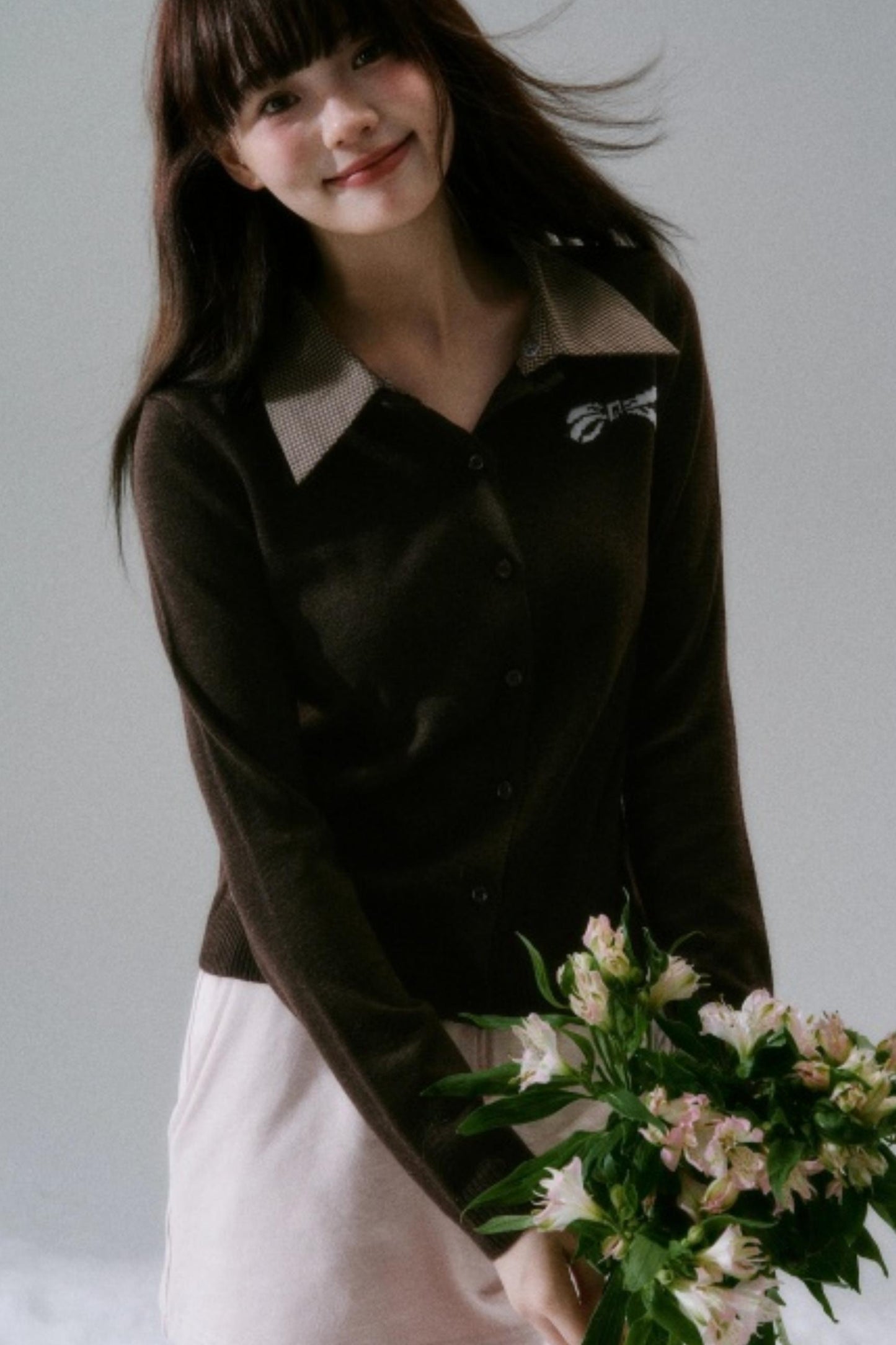 Miao-Style Wool Cardigan Sweater