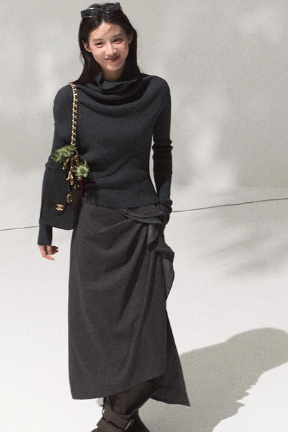 Moonlit Wool Knit Sweater