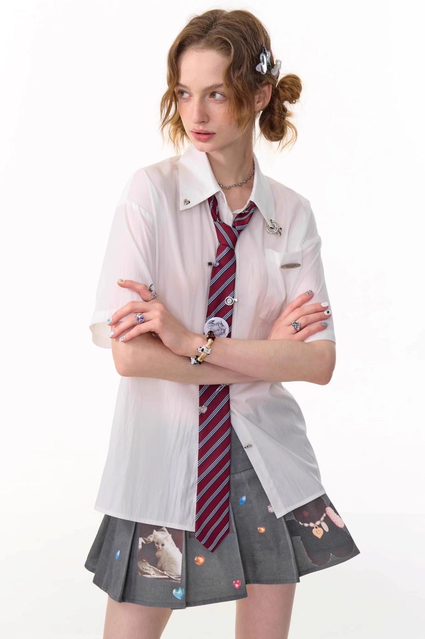 White Short Sleeve Top