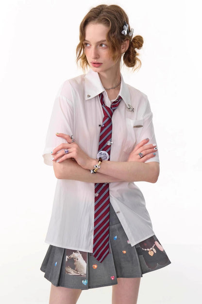 White Short Sleeve Top