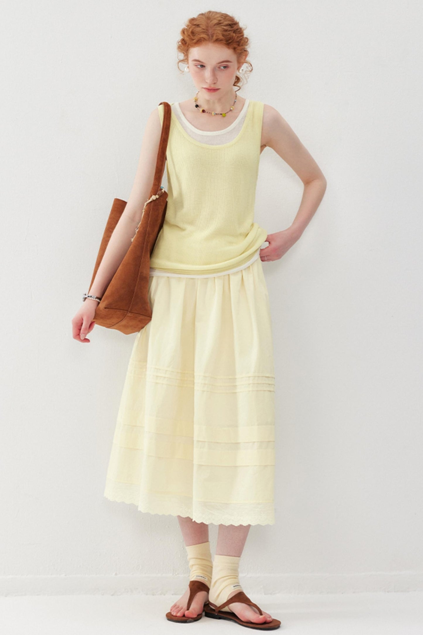 Lace Halter A-Line Skirt