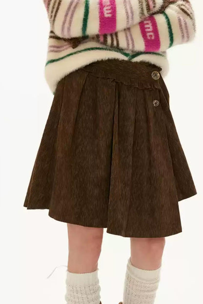 Autumn Temperament Pleated Skirt