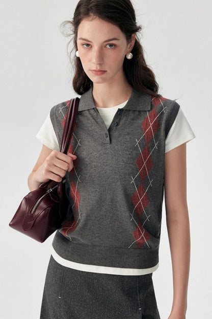 Red Cowhide Shoulder Bag