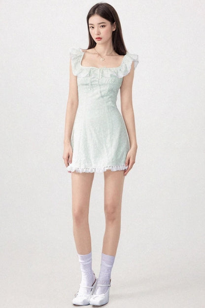 One-Shoulder Jacquard Dress