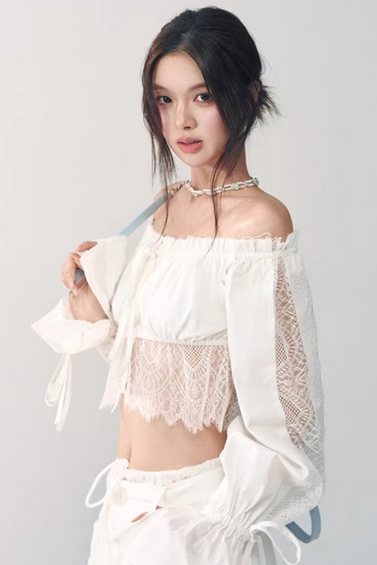 Blusa in Pizzo Off-Shoulder