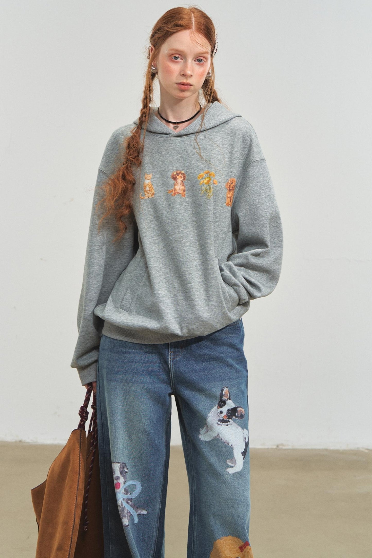 Cute Wide-Leg Jeans Pants