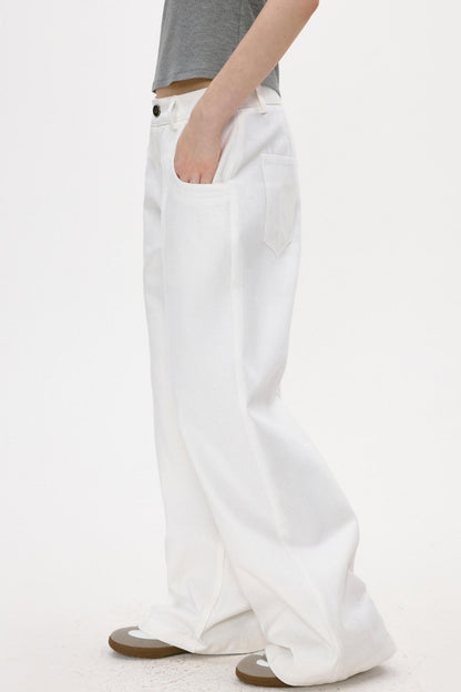 Retro White Casual Jeans