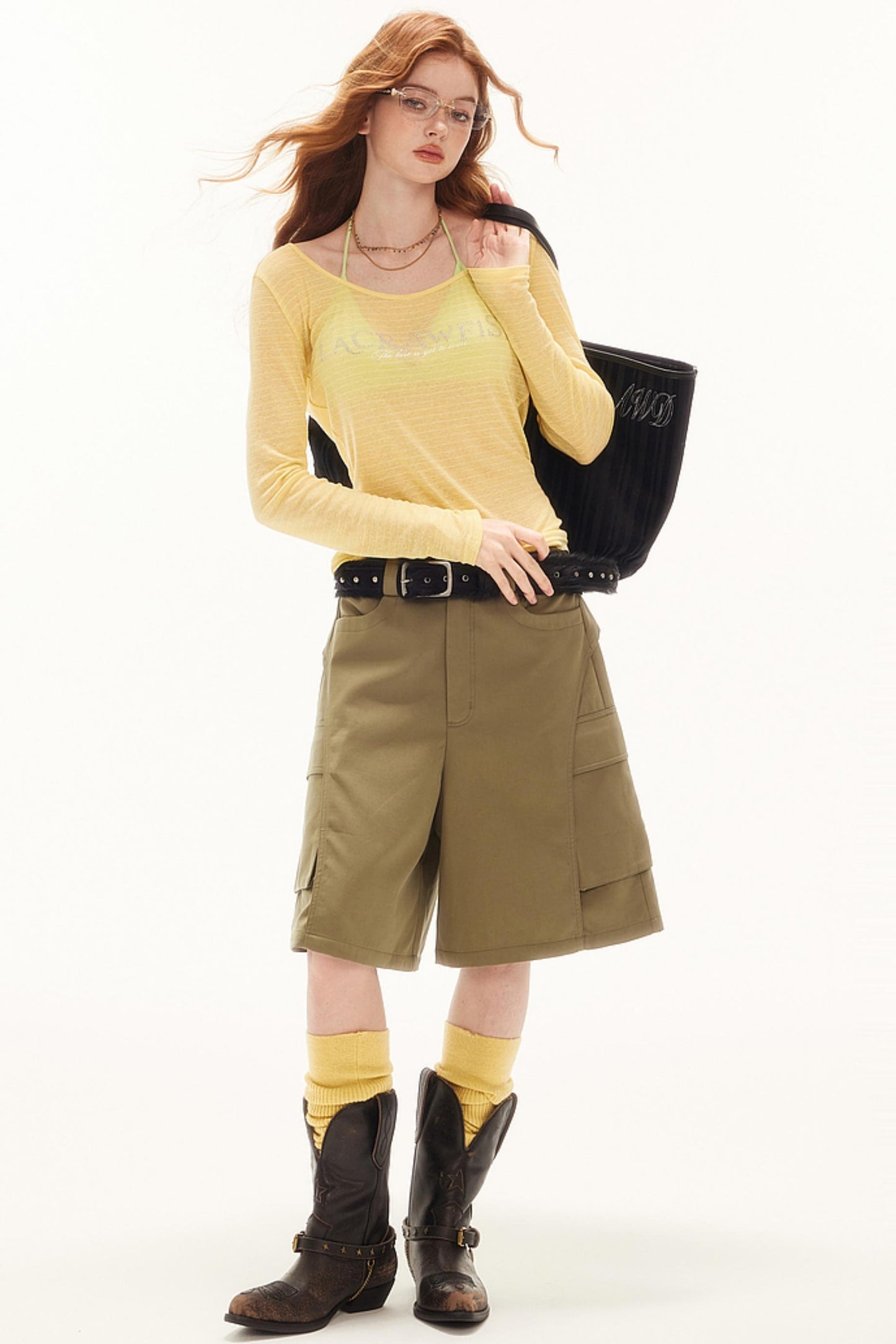 Rhinestone Slim Fit Long Sleeve Top