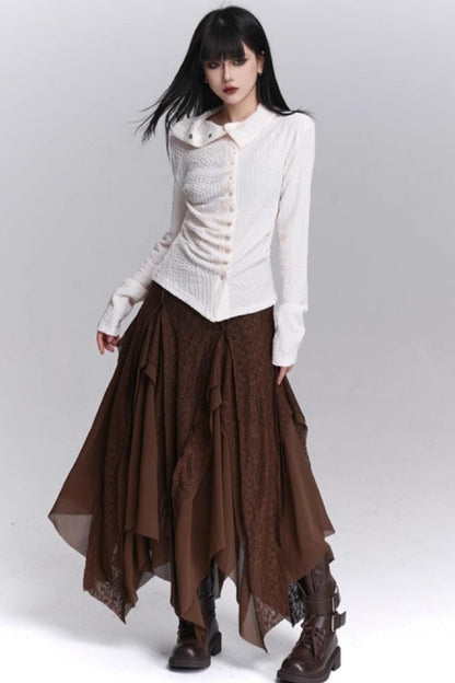 Ghostly Irregular Autumn Shirt