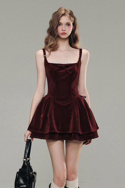 Red Velvet Little Black Dress