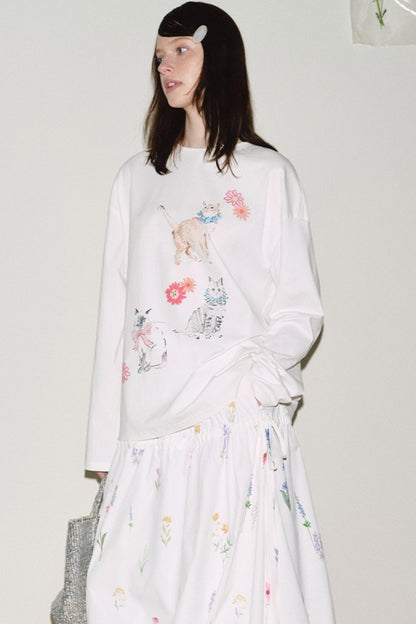 Custom Floral Long Sleeve Tee Set-Up