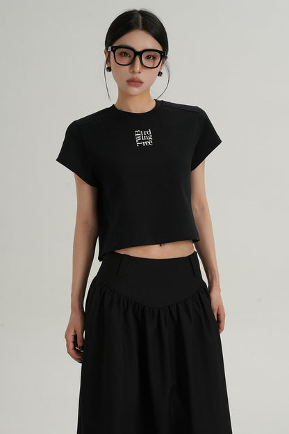 Chic High-Waist Crop Tee