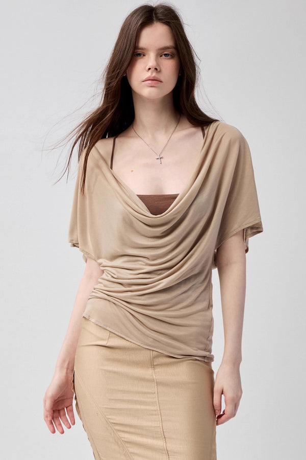 Waist Line Khaki Top