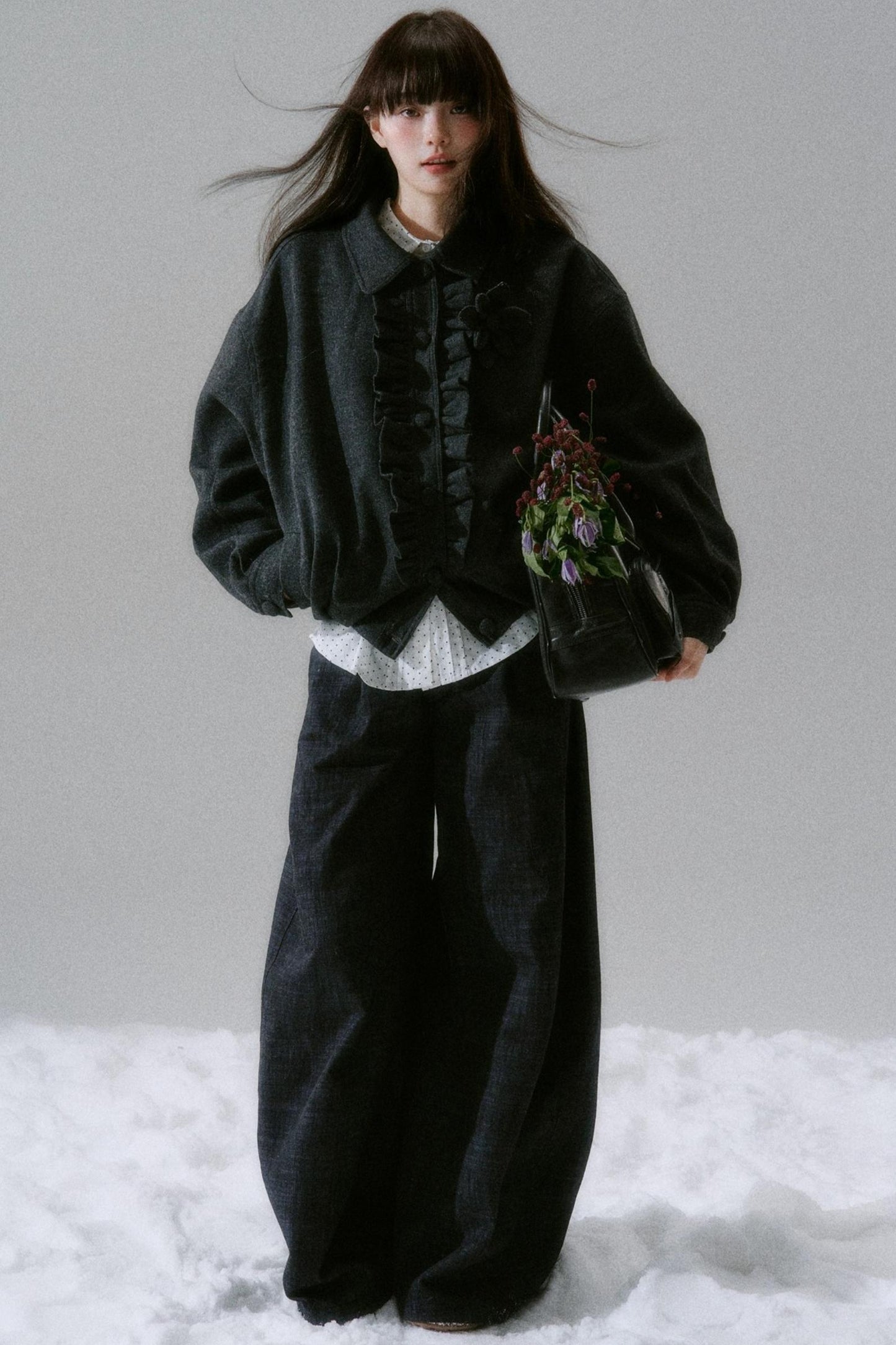 Handmade Floral Woolen Jacket