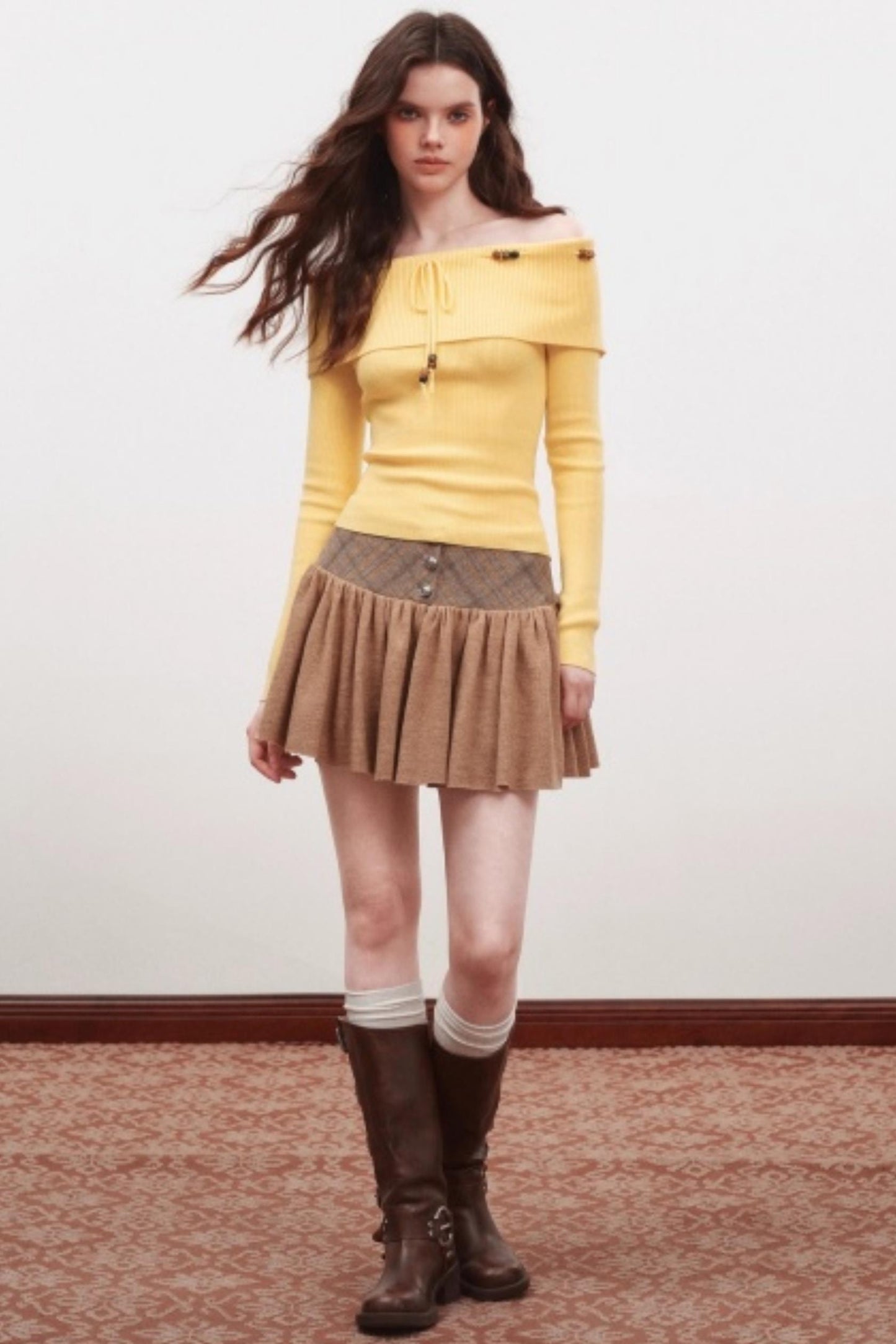 Beaded One-Shoulder Sweater