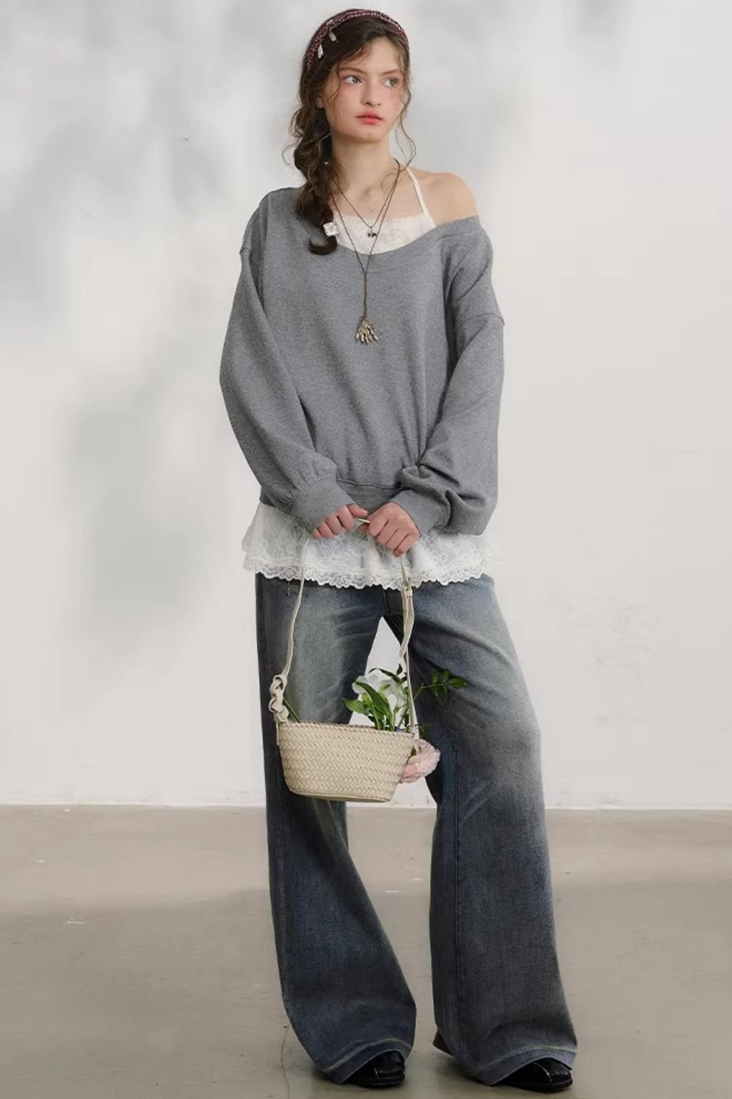 Floral Pleats Off-Shoulder Top