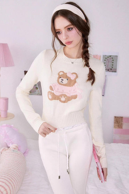Bear Print Sweater Suspender Set-Up