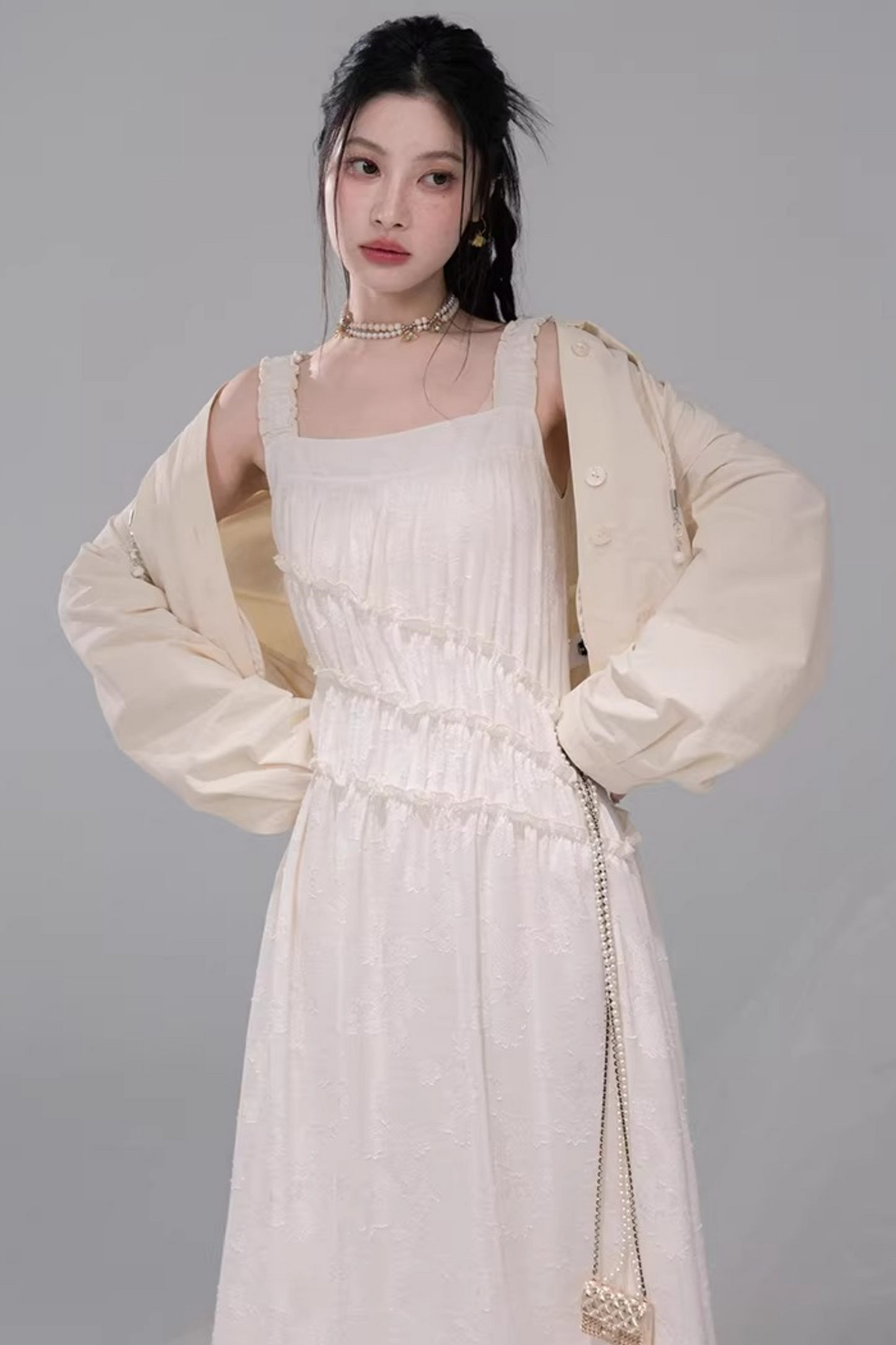 Floral Bud Lace Tank Dress