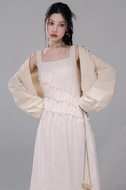 Floral Bud Lace Tank Dress