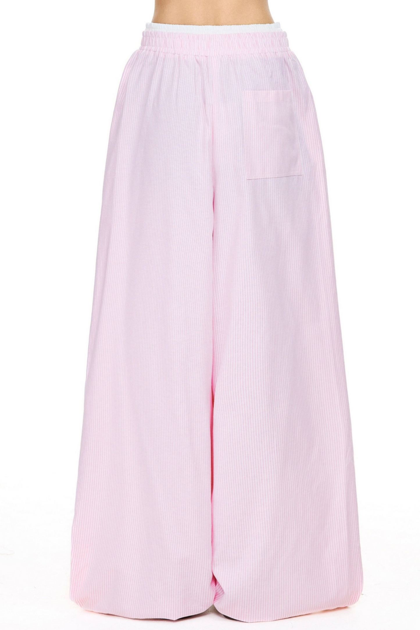 Retro Striped Wide-Leg Pants