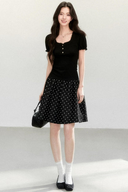 Minifalda Evasé con Lunares