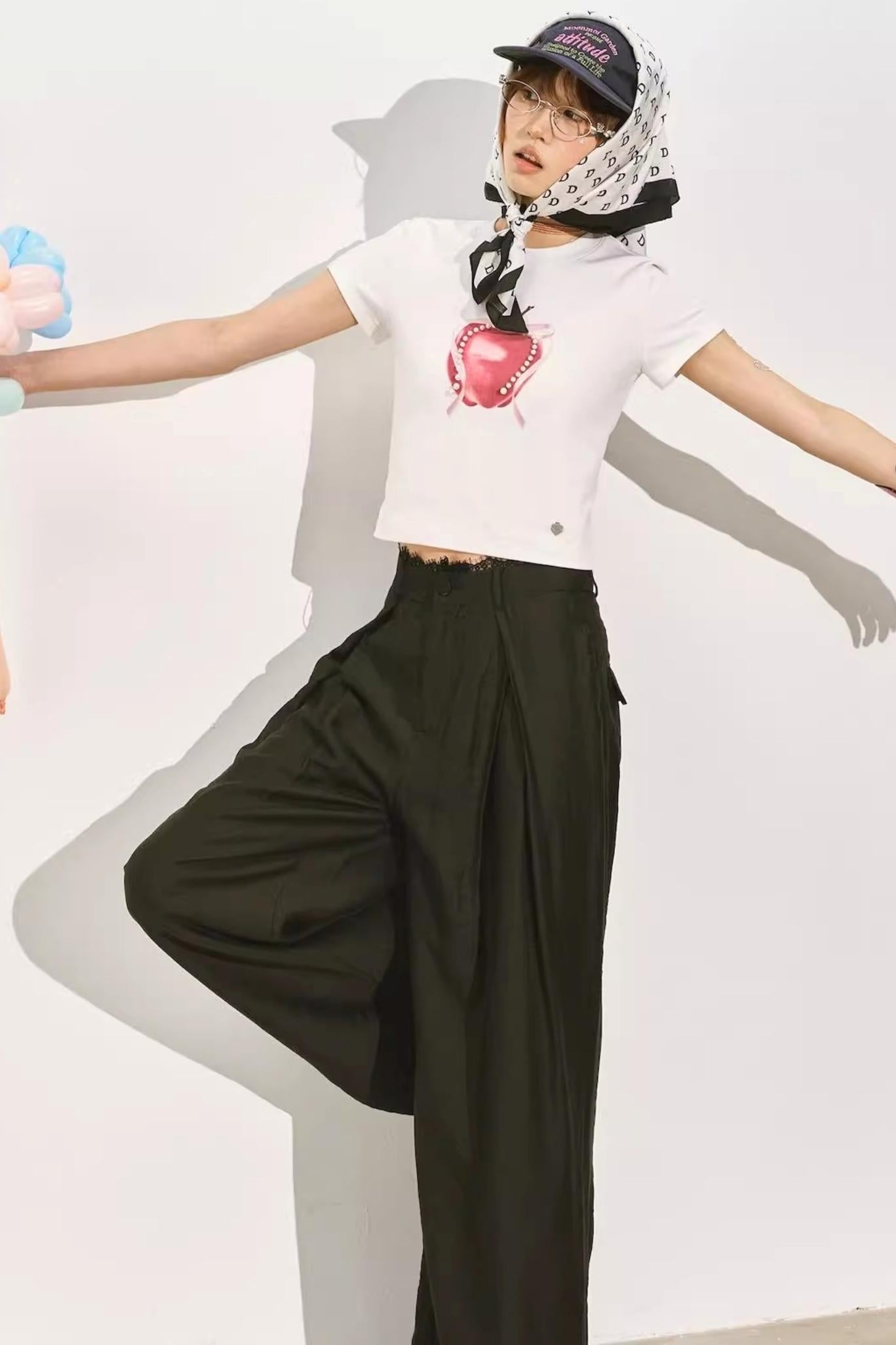 Pleated Organza Pants