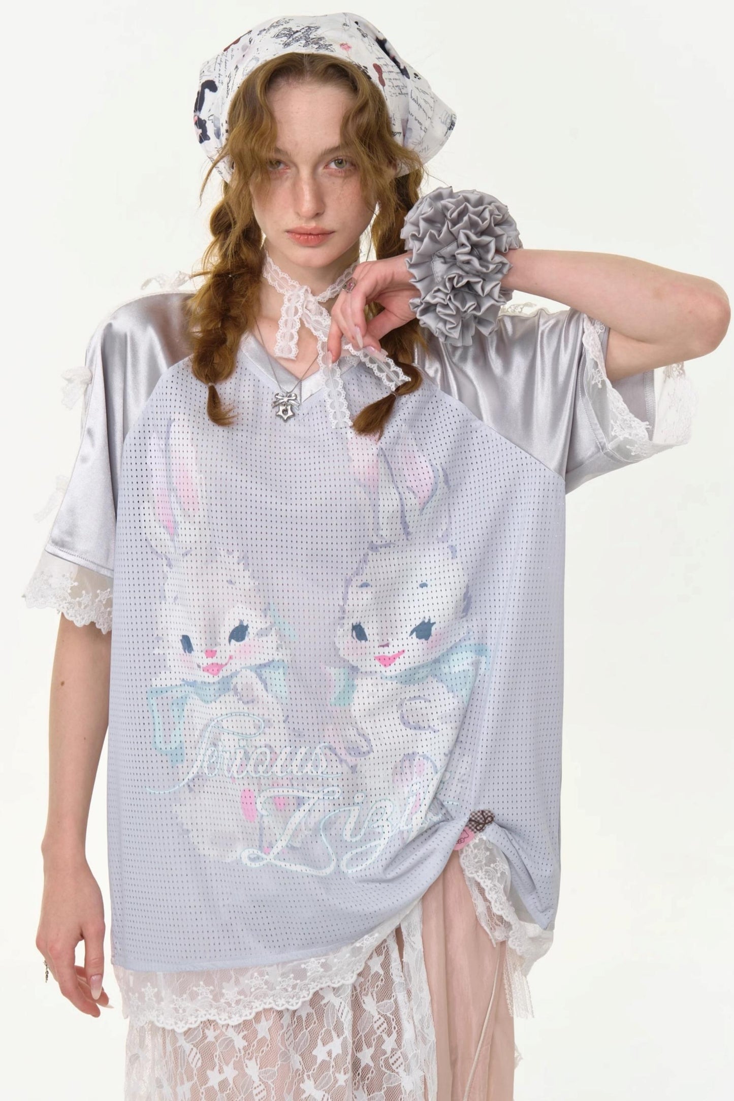 Summer Rabbit V-Neck Tee