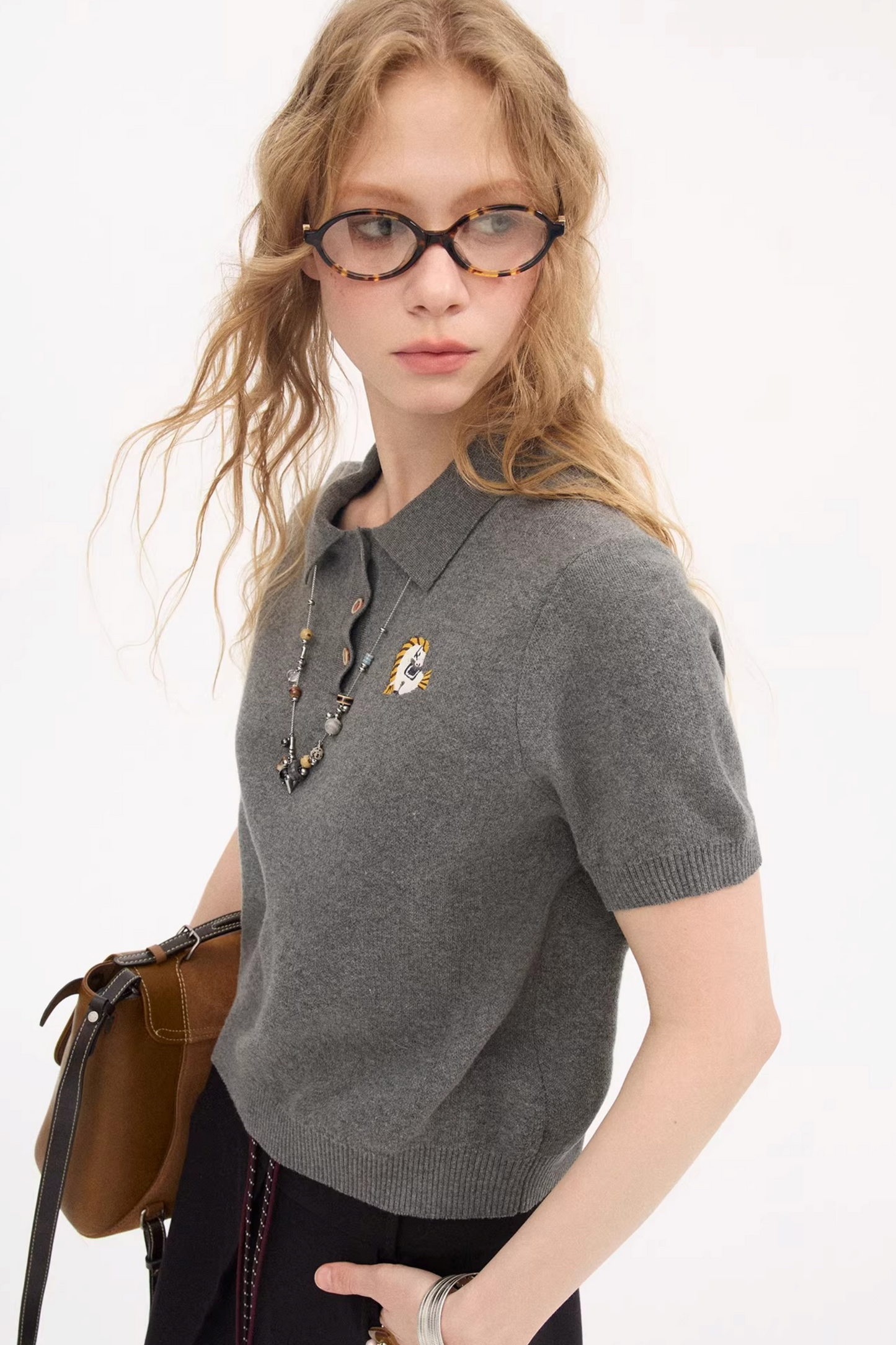 Braided Pony Knit T-Shirt Set-Up