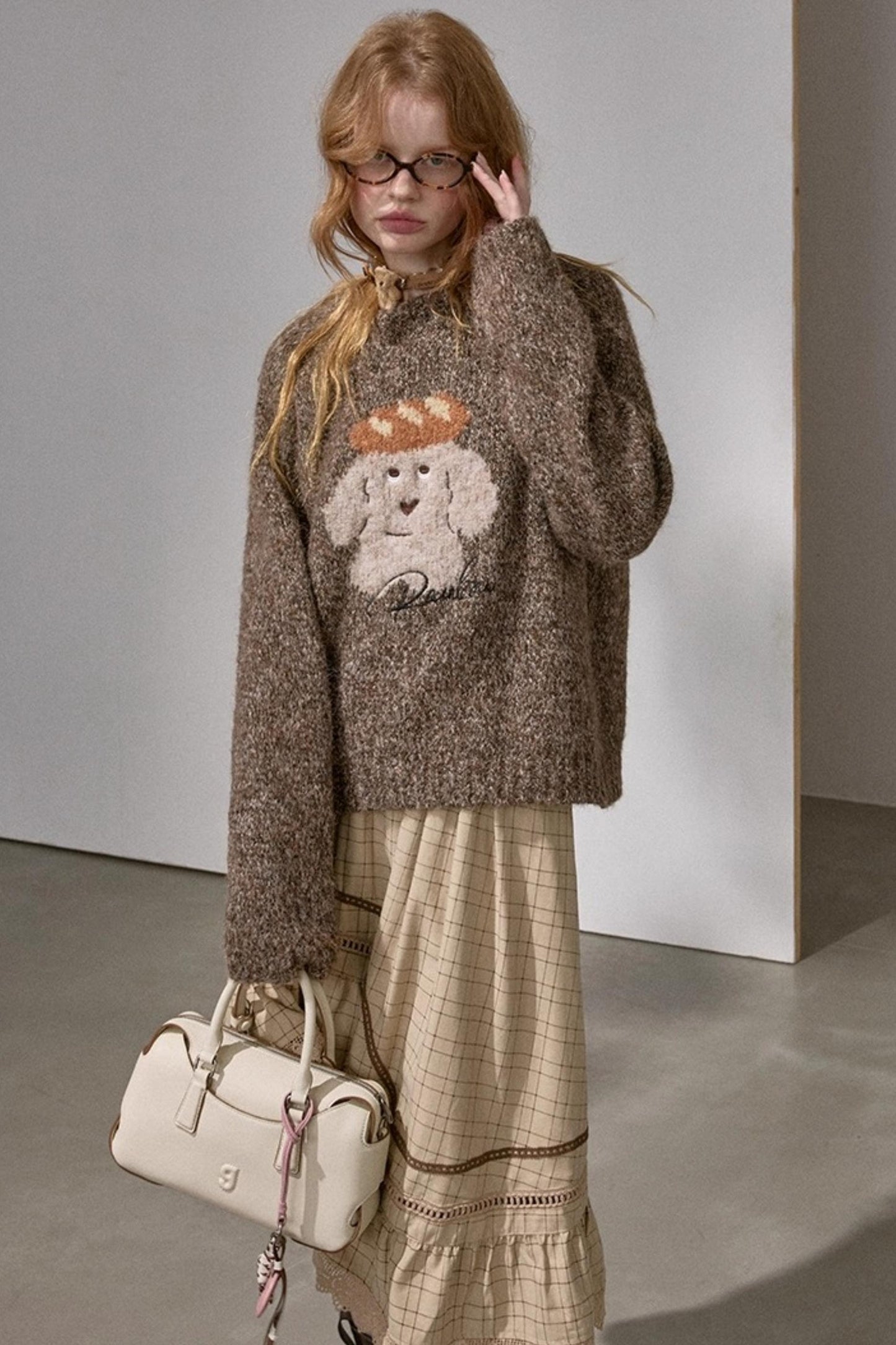 Bread Dog Round Neck Sweater