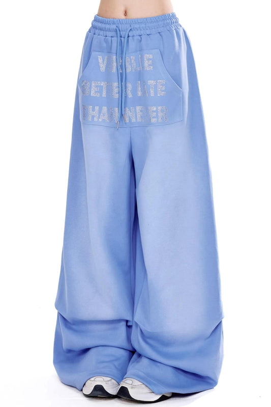 American Retro Wide-Leg Long Pants