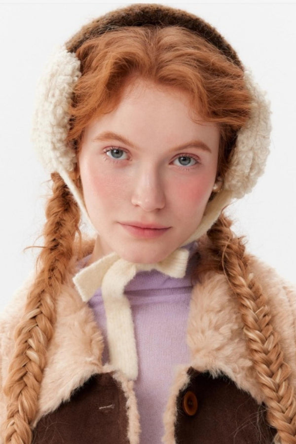 Winter Wool Lace-Up Earmuffs