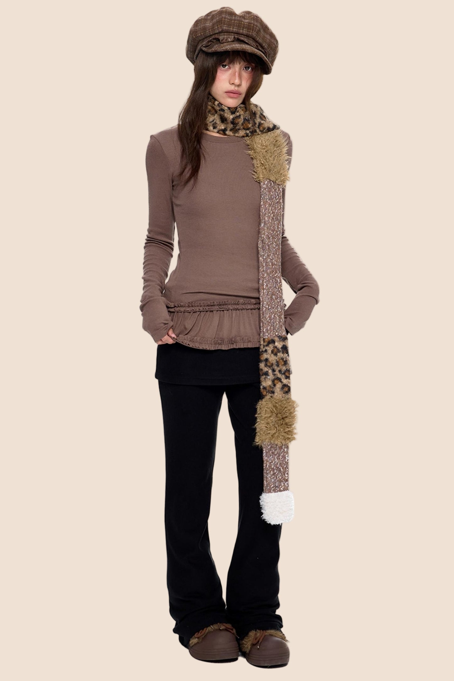 Slimming Vintage Crew Neck Top