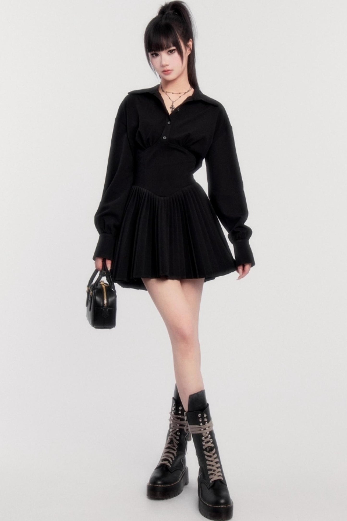 Revival French Pleated Dress