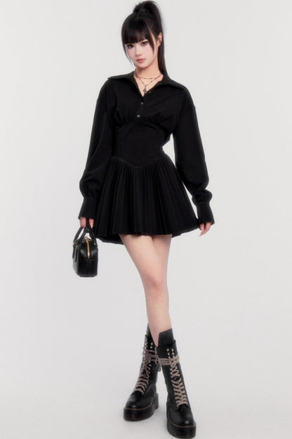 Revival French Pleated Dress