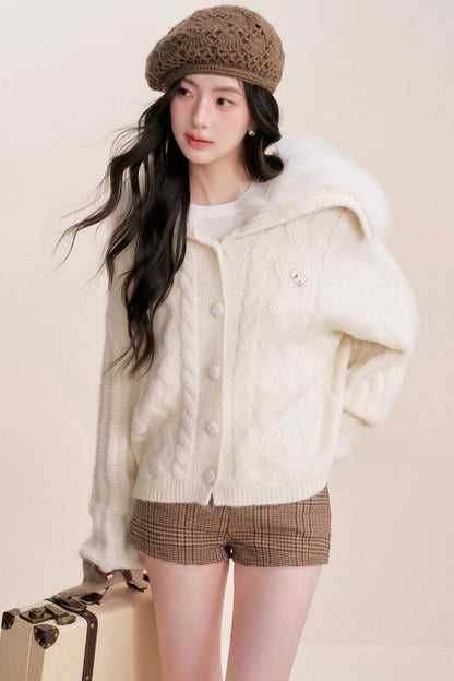 Winter Faux Patchwork Cardigan